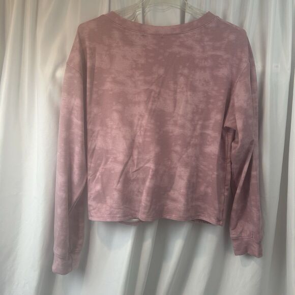 BP Pink Tie Dye Twist Front Sweatshirt Women’s Size M Long Sleeve Crewneck - Picture 3 of 6